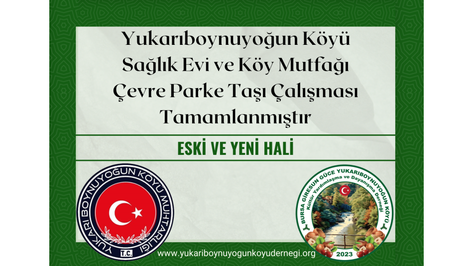 Yukarıboynuyoğun Köyü Sağlık Evi ve Köy Mutfağı Çalışması